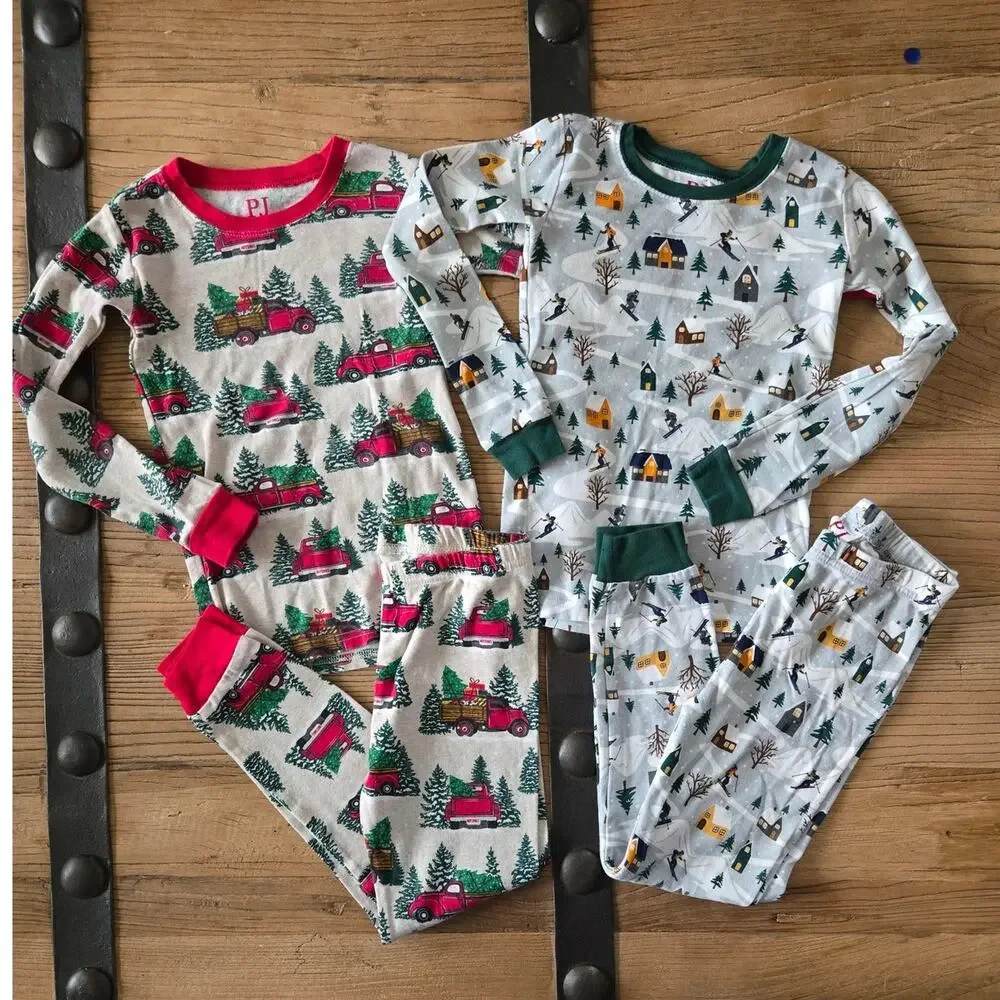 Children's Place PJ Winter Holiday Pajama Bundle sz 5T